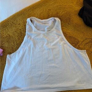 White Sleeveless Athletic Top